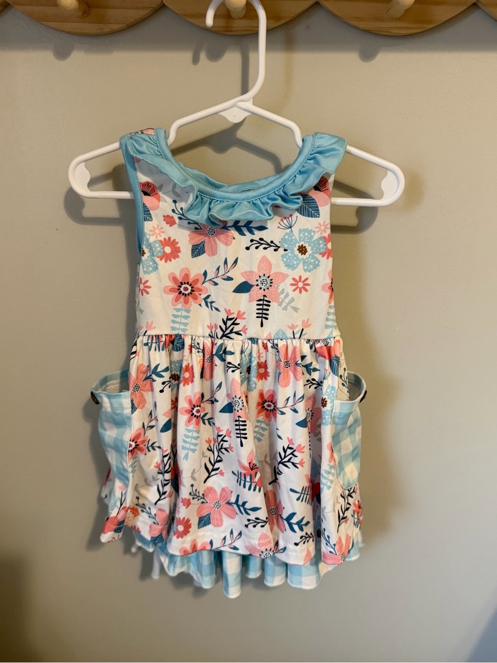Marie Nicole Girls Multicolor Floral Sundress Sleeveless Pockets 2XS/~12-18M